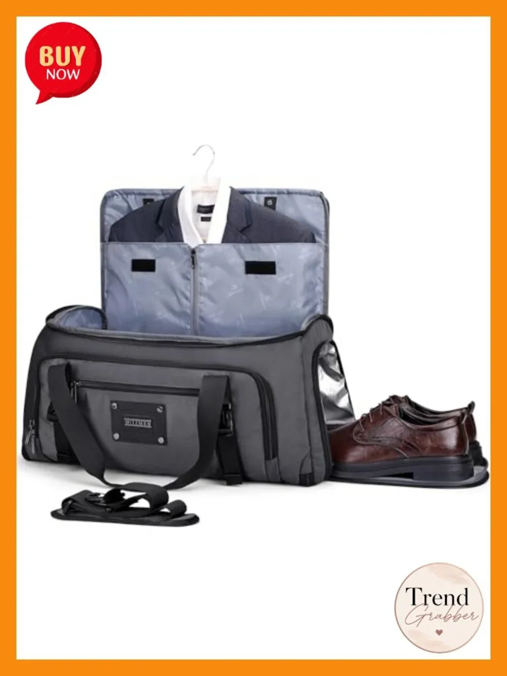 Convertible 48L Garment Duffel Bag with Anti-Wrinkle Suit Protection
